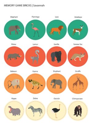 Memory game - Savannen